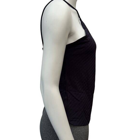 Daily Ritual Women's Navy Wide Rib Cropped T-strap Cami Top Size Large - Picture 3 of 13